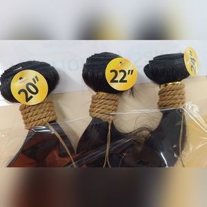 6pk set of human hair bundles  18" 20" 20" 22" 22" 24" body wave